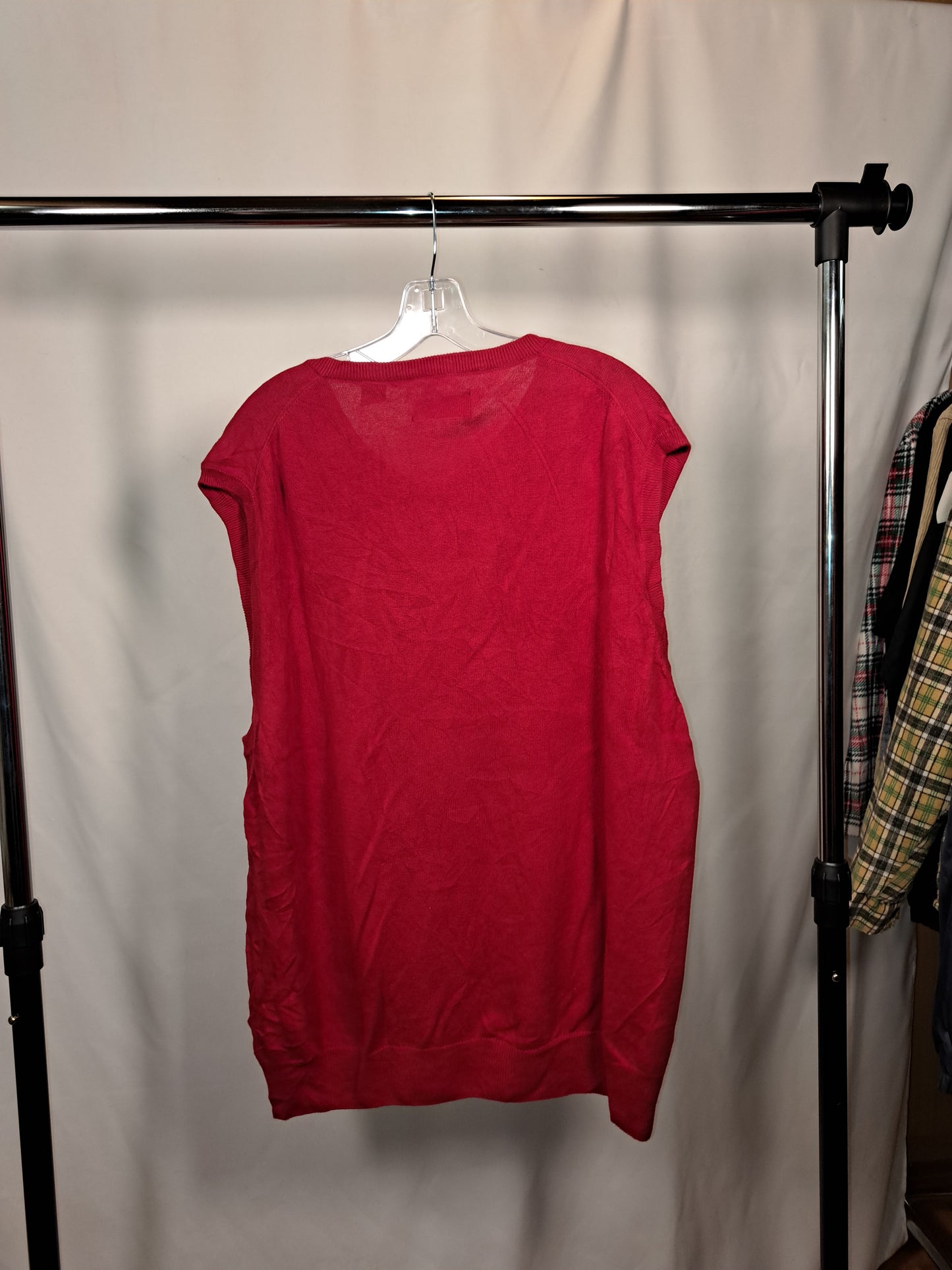 Vintage CHAPS by Ralph Lauren Pullunder – Rot, Größe XL | Classic Preppy Knit Vest