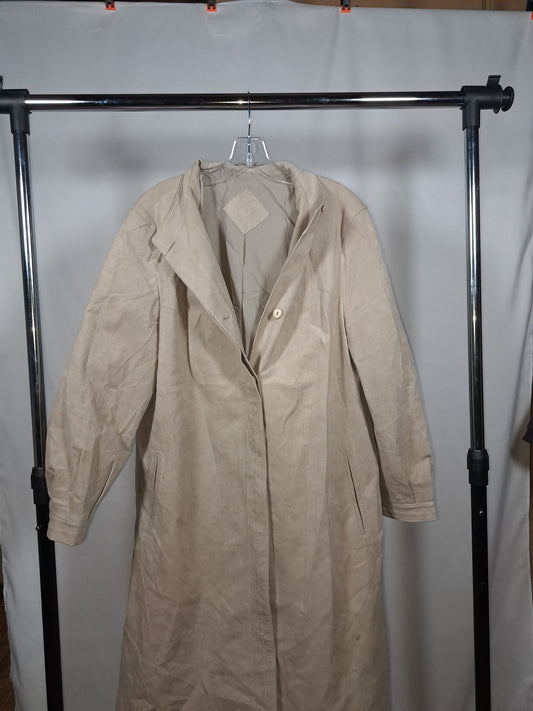 Eres Wildledermantel | Beige Long Coat | Vintage Minimalism