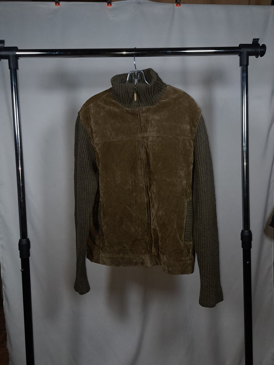 Il Sale Topfashion – Vintage Hybrid-Jacke | Strick meets Wildleder