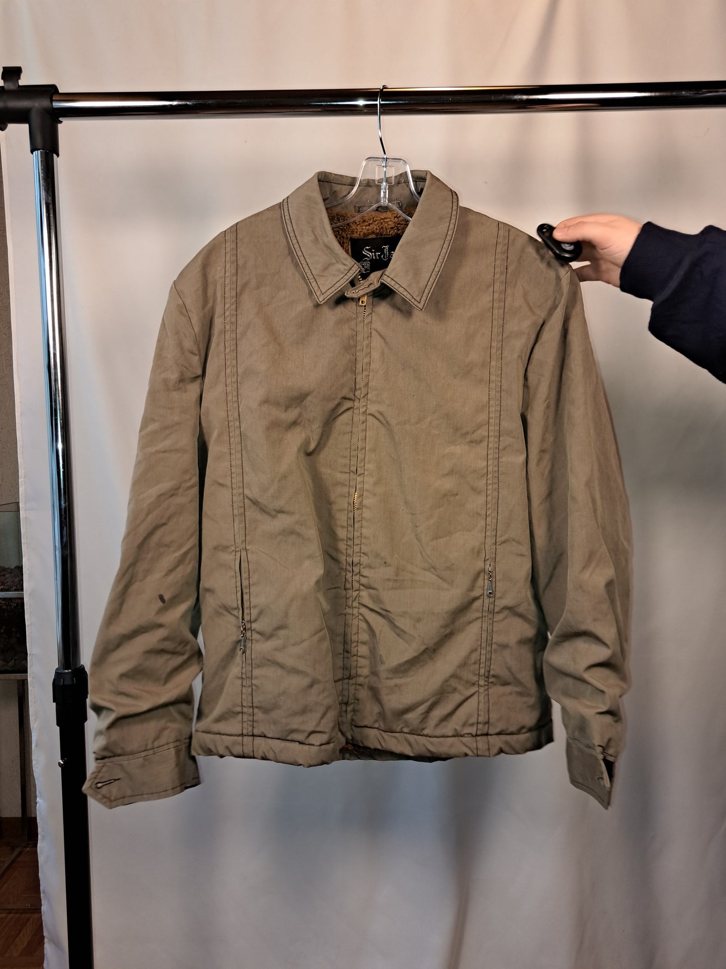 Sir John Vintage Canvas Jacke mit Teddyfutter