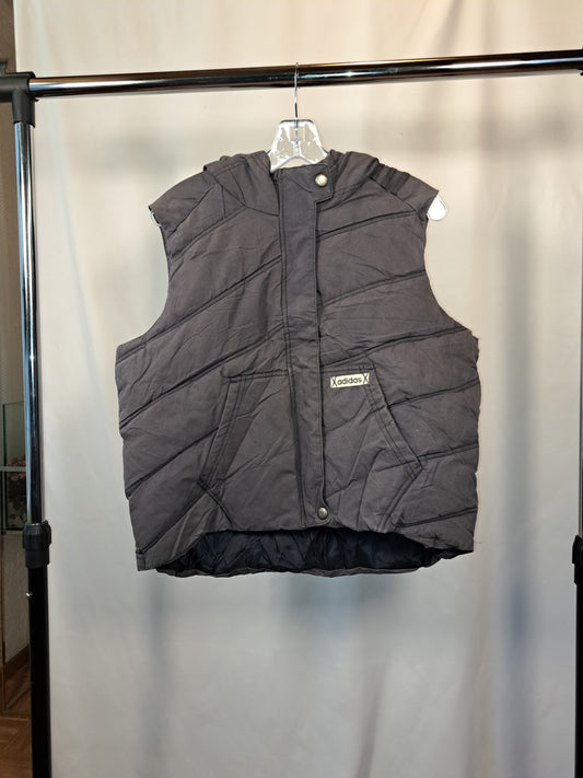 Adidas Vintage Puffer Weste mit Kapuze (Big Logo)